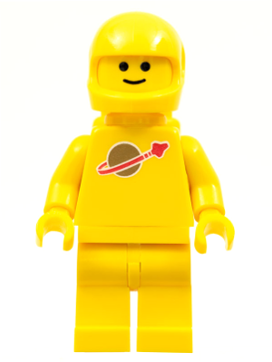 Minifig sp007new - Classic Space - Yellow with Air Tanks and Motorcycle (Standard) Helmet (Reissue) - De BrickPlaats