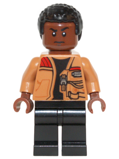 Minifig sw0676 - Finn - Medium Nougat Jacket, Black Legs - De BrickPlaats