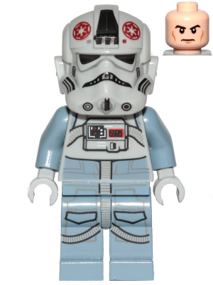 Minifig sw1104 - AT-AT Driver - Dark Red Imperial Logo, Cheek Lines, Frown - De BrickPlaats