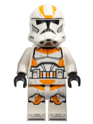 Minifig sw1235 - Clone Trooper, 212th Attack Battalion (Phase 2) - White Arms, Dirt Stains, Nougat Head, Helmet with Holes - De BrickPlaats