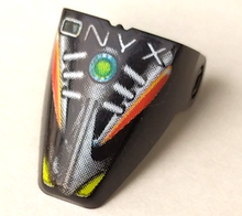 Part x209pb03 - Technic Throwbot Visor with RoboRider Onyx Pattern - De BrickPlaats